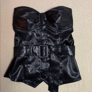 Black Bustier/Corset Top